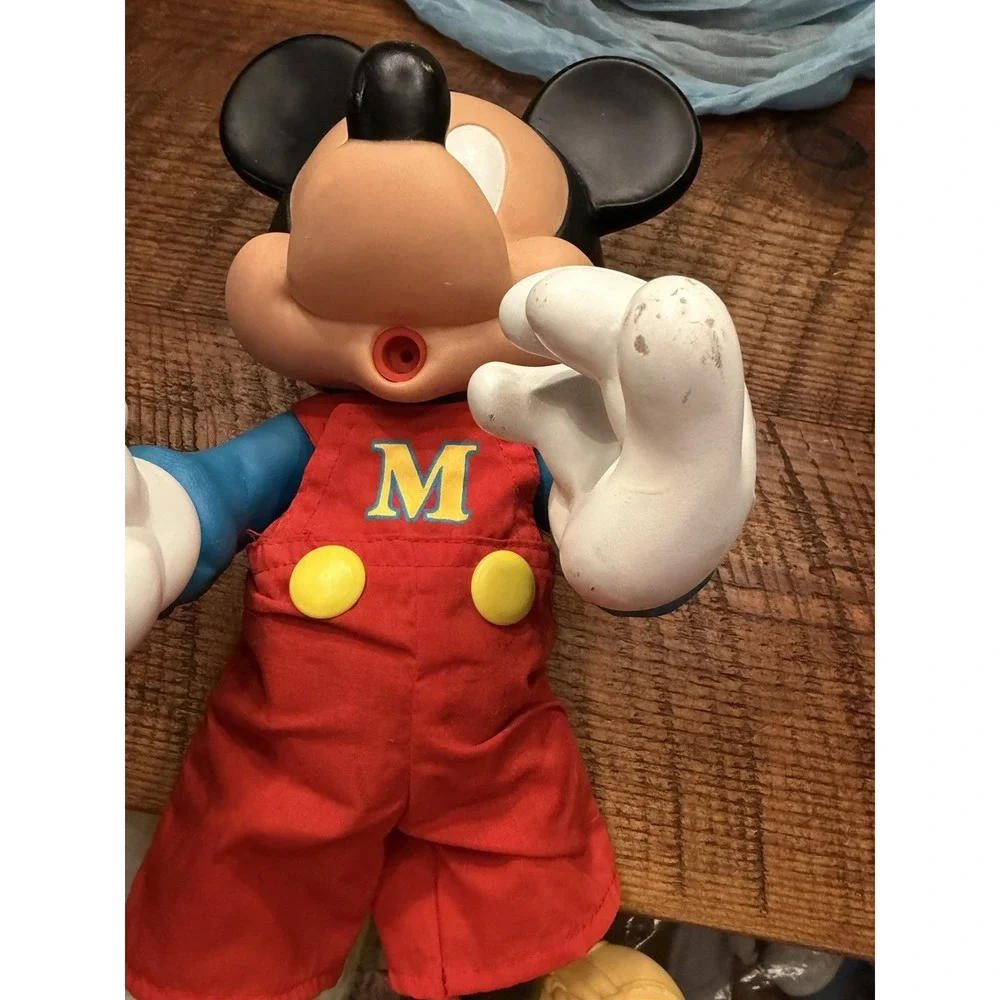 Vintage Disney Mickey Mouse Red Overalls 15